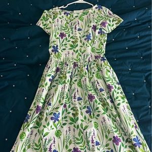 Oscar de la renta botanical print dress